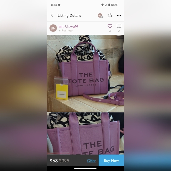 WARNING THESE ARE NOT MY LISTINGS MARC JACOBS TOTE BAG ***DO NOT BUY*** - Picture 4 of 12